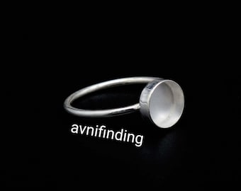 Sterling Silver Cabochon Ring Setting: DIY Bezel Ring, 3-40mm