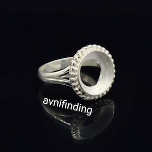 Rund cabochonring i sterlingsilver: Smyckestillbehör för hemmabruk