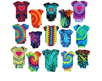 Custom Tie Dye Baby Onesie, Bodysuit, 100% Cotton - Made to Order