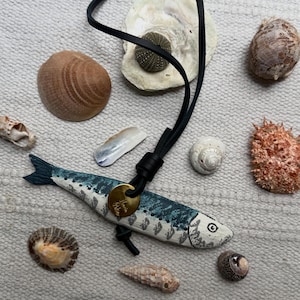 Hand-Carved Sardine Bag Charm