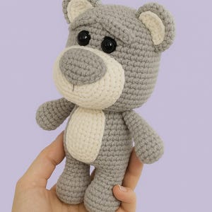 Amigurumi Bear Crochet Pattern PDF, Cute Teddy Bear Stuffed Animal Tutorial, DIY Handmade Plush Toy for Baby Gift