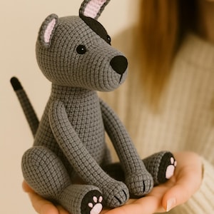 Crochet Dog Amigurumi Pattern, Puppy Plush PDF Tutorial, Handmade Stuffed Animal Toy, Beginner Friendly Crochet Pattern