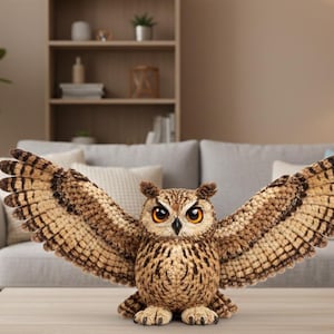 Amigurumi Owl Crochet Pattern PDF – Easy Plush Bird Tutorial, Handmade Soft Toy Design, DIY Stuffed Animal, Cute Owl Amigurumi Gift Idea