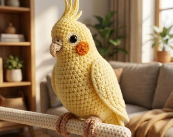 Amigurumipatroon valkparkiet pdf • Gehaakt vogelpatroon • Realistische zelfstudie valkparkietspeelgoed • Papegaaienamigurumi DIY • Direct downloaden