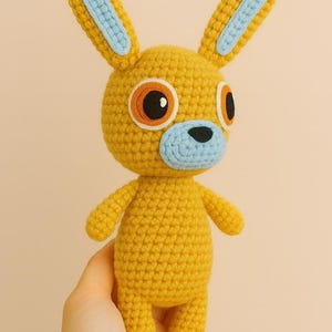 Amigurumi Bunny Häkelanleitung PDF, Süßes Kaninchen Plüschtier Anleitung, Handgemachtes Stofftier DIY, Anfängerfreundliche Häkelpuppe
