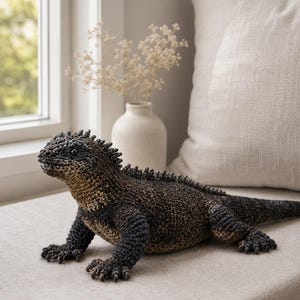 Crochet Iguana Pattern, Realistic Lizard Amigurumi PDF, Reptile Plush Tutorial, Wildlife Decor