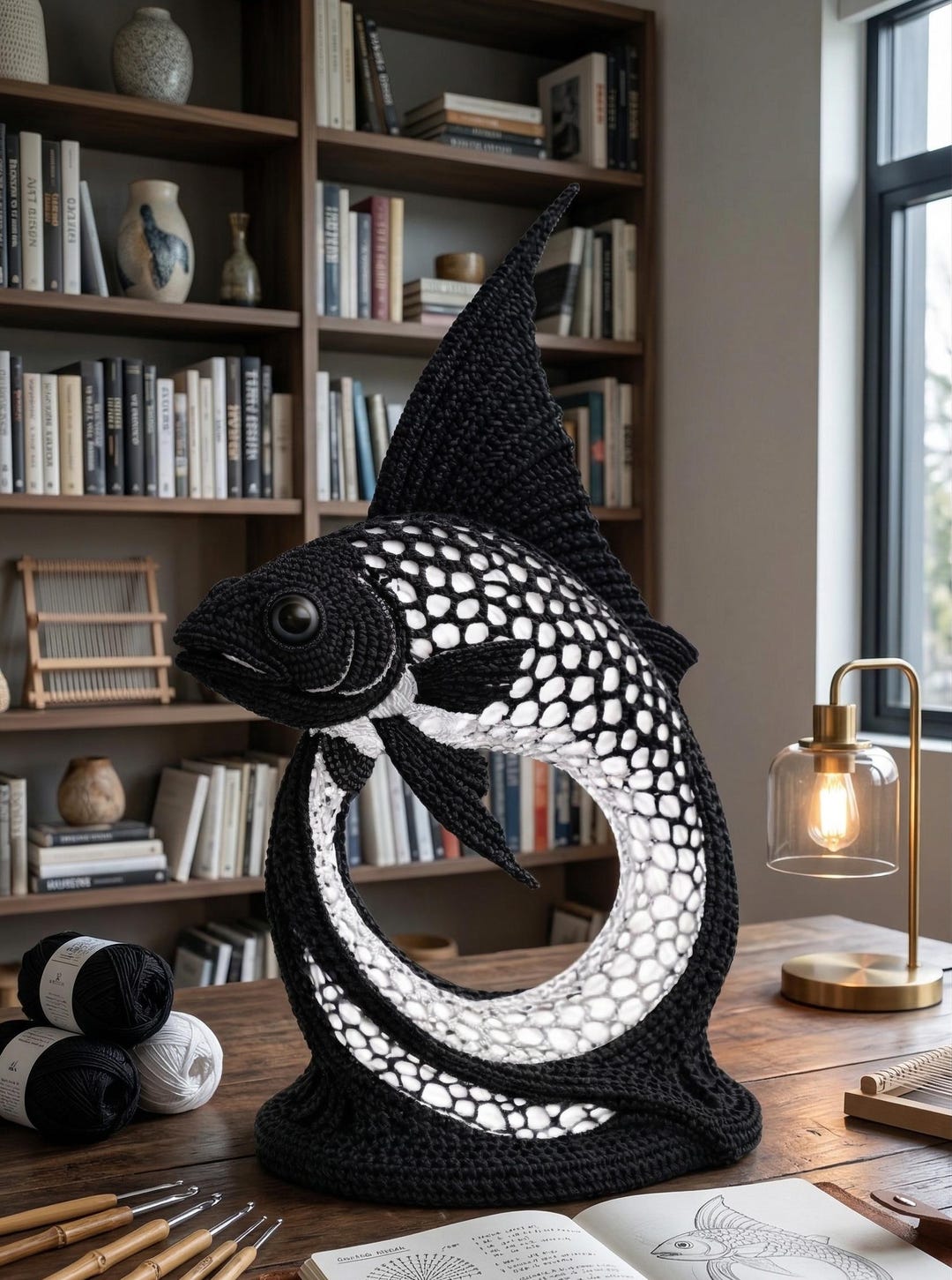 Black White Angelfish Crochet Pattern, Tropical Fish Amigurumi PDF ...
