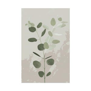 Botanical Wall Art Print, Natural Home Decor, Greenery Poster, Minimalist Art, Gift for Plant Lovers, Eco-Friendly Decor