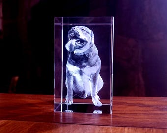 3D Crystal Portrait – Personalized Laser Engraved Glass Cube