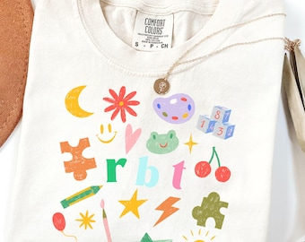 Magliette RBT, magliette BCBA, maglietta per insegnanti di educazione speciale, maglietta per mamme autistiche, colori comfort, terapista ABA, tecnico comportamentale registrato