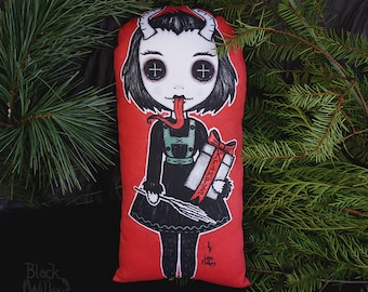 Krampus Art Doll Pillow