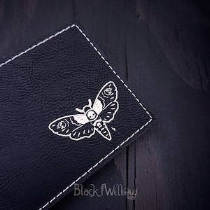 Carteira de couro vegana Death Moth