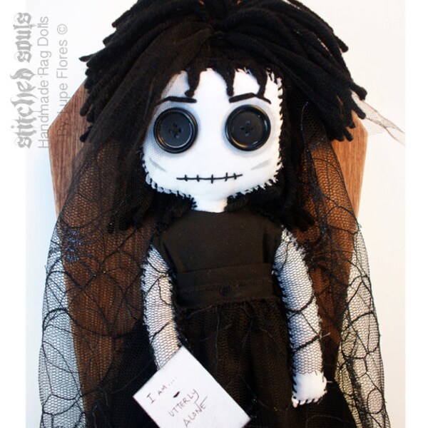 Lydia Deetz Stitched Souls Handmade Rag Doll ADOPT A DOLL