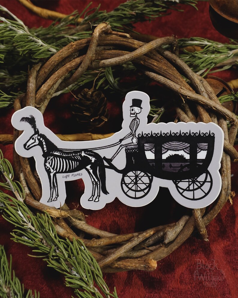 Funeral Carriage Sticker image 1