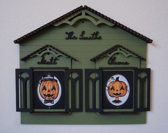 Custom Pumpkin Portrait: Personalize Your Whimsical Pumpkin House I Original Acrylic Painting I Bride and Groom I Best Friends Portraits