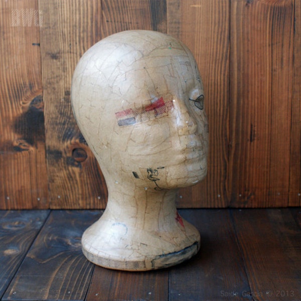 Natural Butchers Paper Mannequin Head Wig Hat