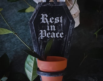 Rest in Peace Mini Coffin Planter