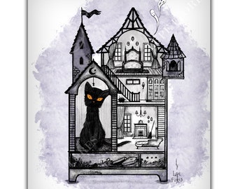 Haunted House Art Print 8" x 10" Art Print