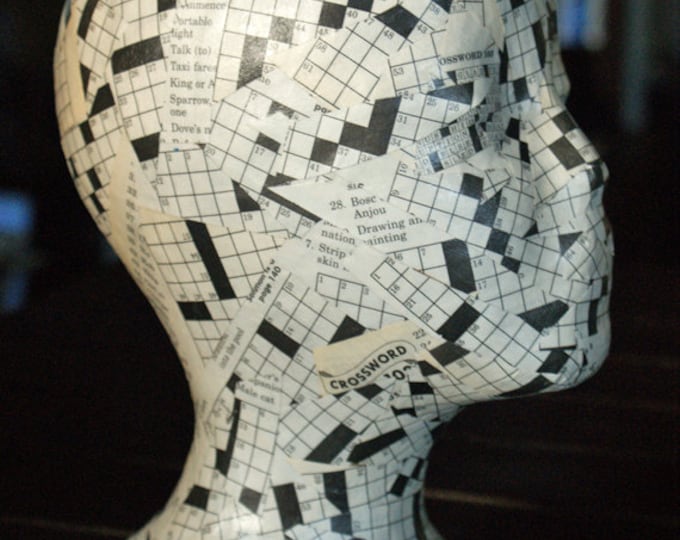 Crossword Mannequin Head Wig Hat Display Vintage Etsy