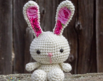 Crochet Stuffed Bunny Rabbit Amigurumi Toy, MADE TO ORDER, Stuffed Animal, Woodland Creature Toys, Nursery Decor, Easter Bunny, Plushies