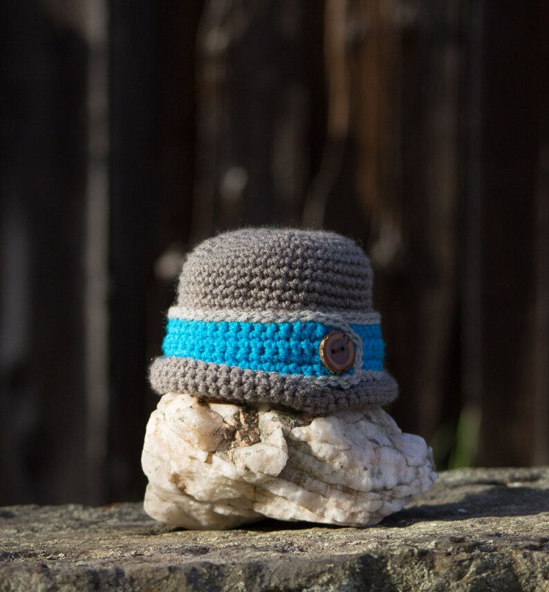Crochet Hat & Tie Set CUSTOM MADE Baby Boy Necktie Brimmed Etsy