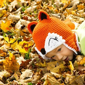 Fox Hat, CUSTOM ORDER, Crochet, Newborn, Baby, Toddler, Child Sizes, Woodland Animal, Forest Creature, Baby Shower Gift, Winter Hat