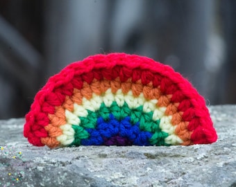 Crochet Rainbow, Ready To Ship, Rainbow Baby, Newborn Photo Prop, Pregnancy After Loss, Pregnancy Announcement, Rainbow Reveal, Baby Shower