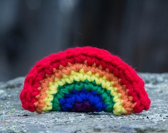 Small Crochet Rainbow, Ready To Ship, Rainbow Baby, Newborn Photo Prop, Pregnancy After Loss, Pregnancy Announcement, Baby Shower