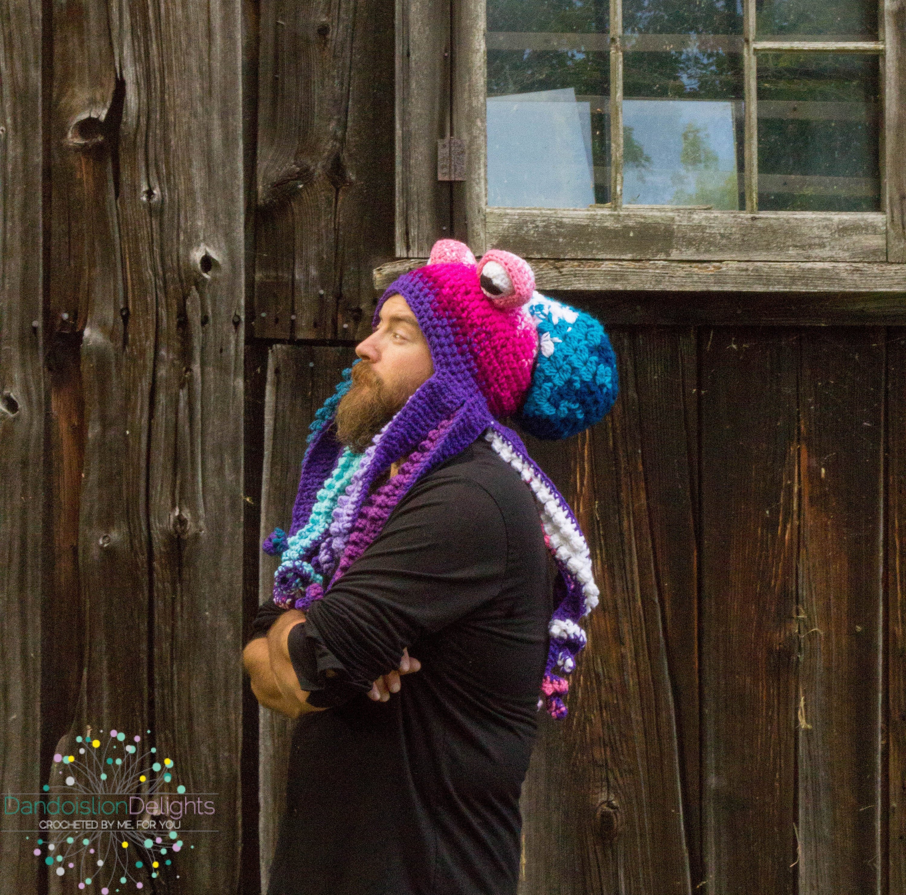 Kraken Adult Hat Octopus Crochet Hat Seattle Kraken Inspired 