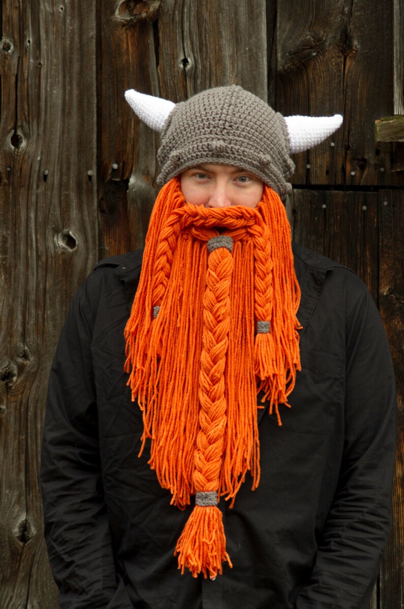Viking Hat with Beard Teen or Adult Size Custom Made to Etsy