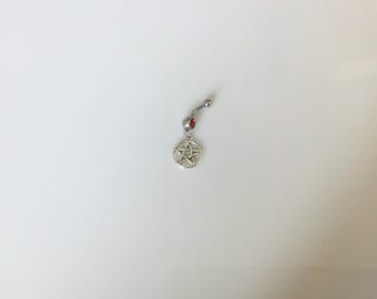 サタンの五芒星チャームデザインへそピアスボディジュエリー