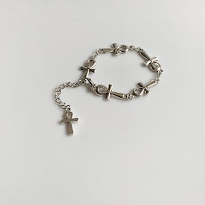 ANKH Life Charm Bracelet Jewelry Thorn Punk Goth Rock