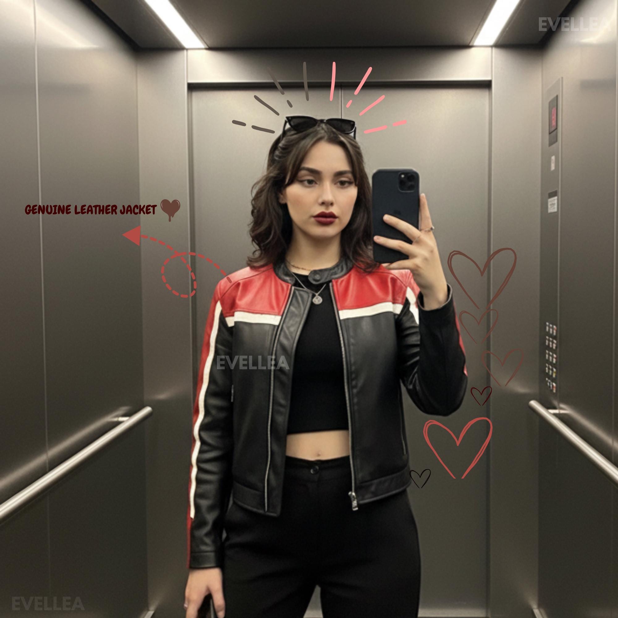 Ferrari red leather jacket - Etsy 日本