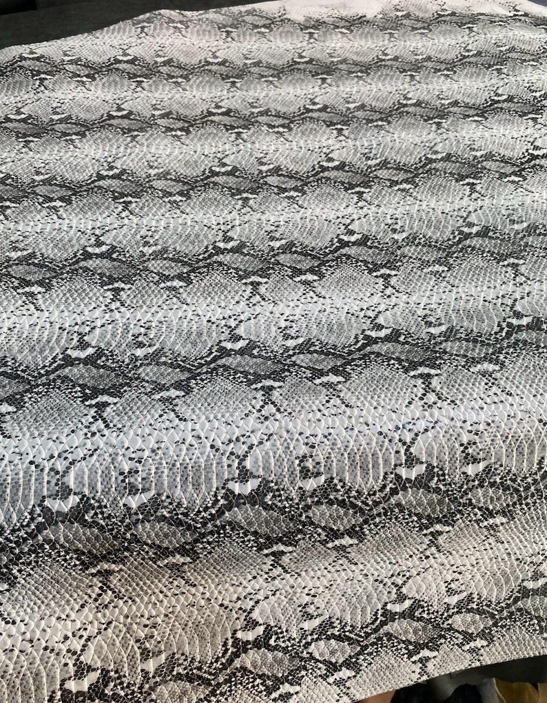 Python Embossed Leather Biker Jacket – Slim Fit Snake Print Blazer image 4