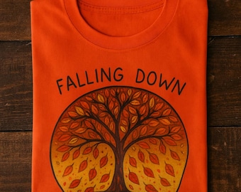Camiseta con estampado de hojas de otoño: una acogedora camiseta unisex de otoño