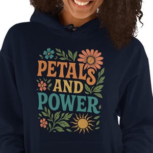 Bluza z kapturem unisex Petals and Power