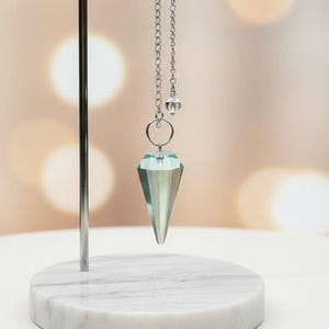 Elegant Aqua Obsidian Pendulum | Reiki Healing Crystal for Chakra Balancing, Energy Work & Intuition | Faceted Cone Dowser for Meditation