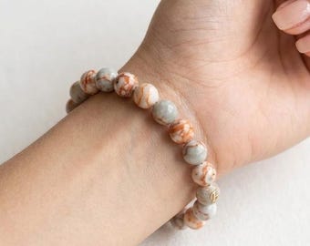 Picasso Jasper Bracelet | Certified Natural Gemstone for Grounding, Focus & Strength | Earth Tone Beads | Chakra Healing Stone Jewellery