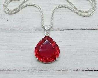Namana Collana Argento 925 Con Pietra Naturale A Goccia: Peridoto, Ametista, Topazio - Gioiello Donna Con Confezione Regalo