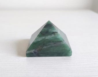 Elegant Green Jade Pyramid | Certified Natural Crystal for Heart Chakra & Emotional Balance | Spiritual Meditation Decor Gift