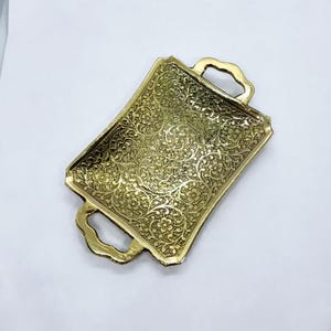Indian handcrafted brass plate perfect for gifting or puja