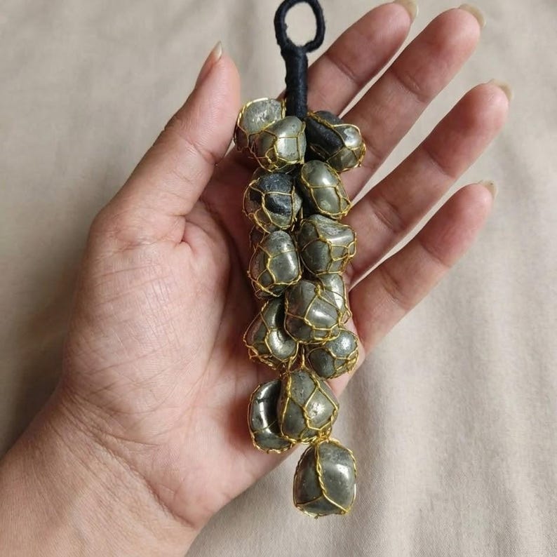 Pyrite wall hanging gift for Leo zodiac signs and manifestors