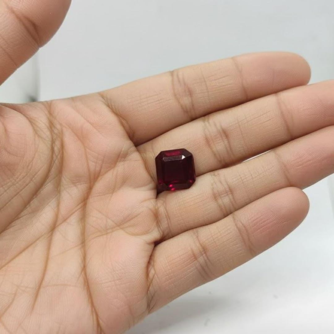 Red Ruby Cube Gemstone 25CT | Handmade Loose Ruby for Jewellery Making ...