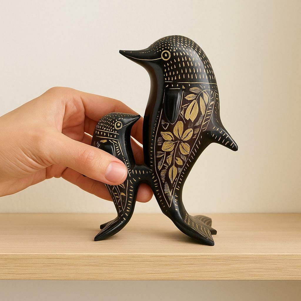 アンティーク　海洋生物デザインの金属製置物セット アンティーク 海洋生物デザインの金属製置物セット 【公式通販】