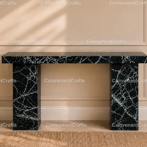 Spider Green Marble Console Table Spider Green Console Table Luxury Spider Green Marble Console Table Handmade Spider Green Console Table