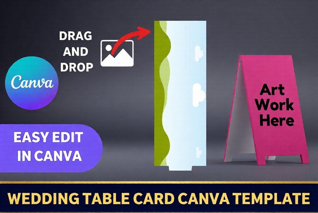 Wedding Table Card Canva Template, Editable Table Number Card ...
