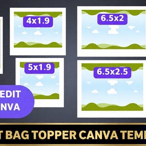 Treat Bag Topper Canva Template, Chip Bag Topper Bundle, Editable Party Favor Labels, Printable Treat Toppers, DIY Party Design