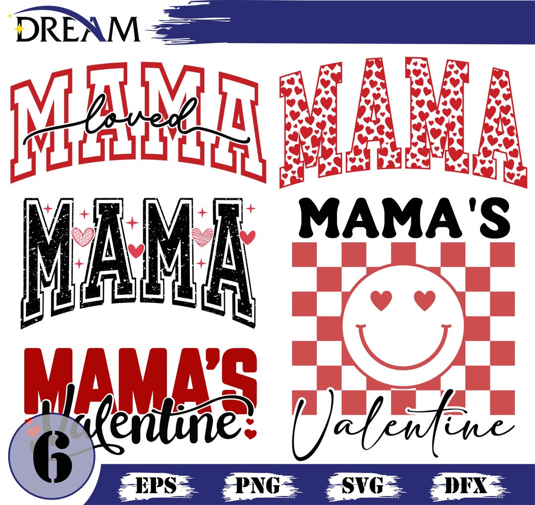 Mom Valentine SVG Bundle | Mom Love Valentine Shirt Design | Mom ...