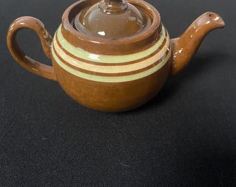 Bule de chá vintage "Brown Betty" da Alcock, Lindley and Bloore