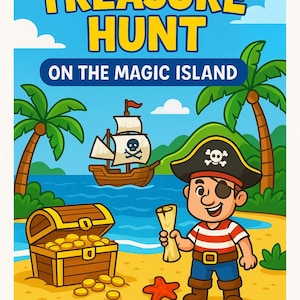 Schatzsuche Spiele zum Ausdrucken für Kinder l Spaß Pirat Abenteuer Aktivitäten & Malseiten l A4 PDF Sofort-Download